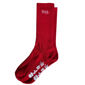 Frog Socks (Dark Red)
