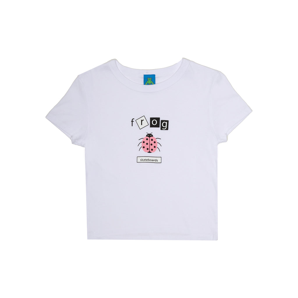 Lady Bug Baby Tee (White) – frog skateboards
