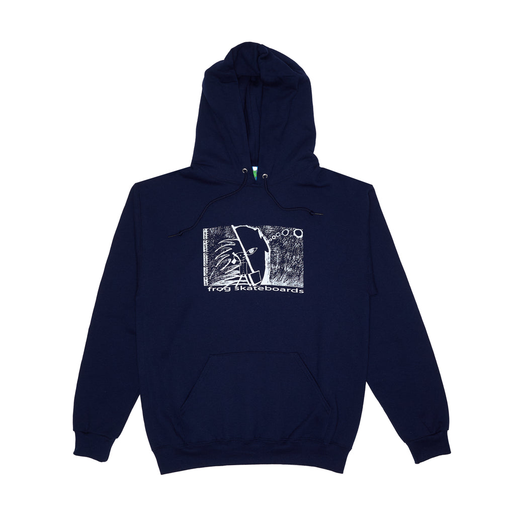 R U Going With Me? Hoodie (Navy) – frog skateboards