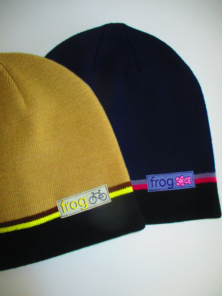 frog skateboards ビーニー Vertical Stripe Beanie (Grey/Pink) – frog skateboards