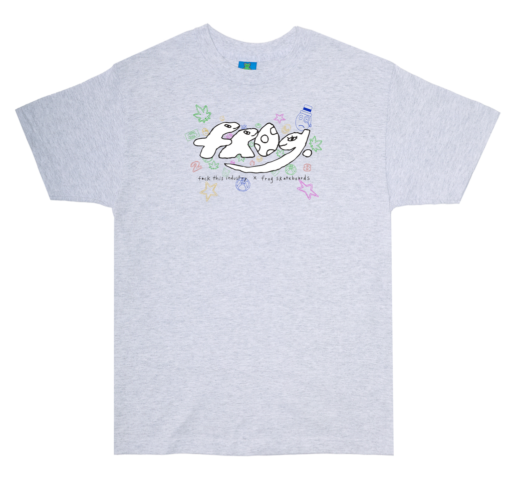 Fuck this Industry x Frog Dino Logo T-Shirt (Ash) – frog skateboards