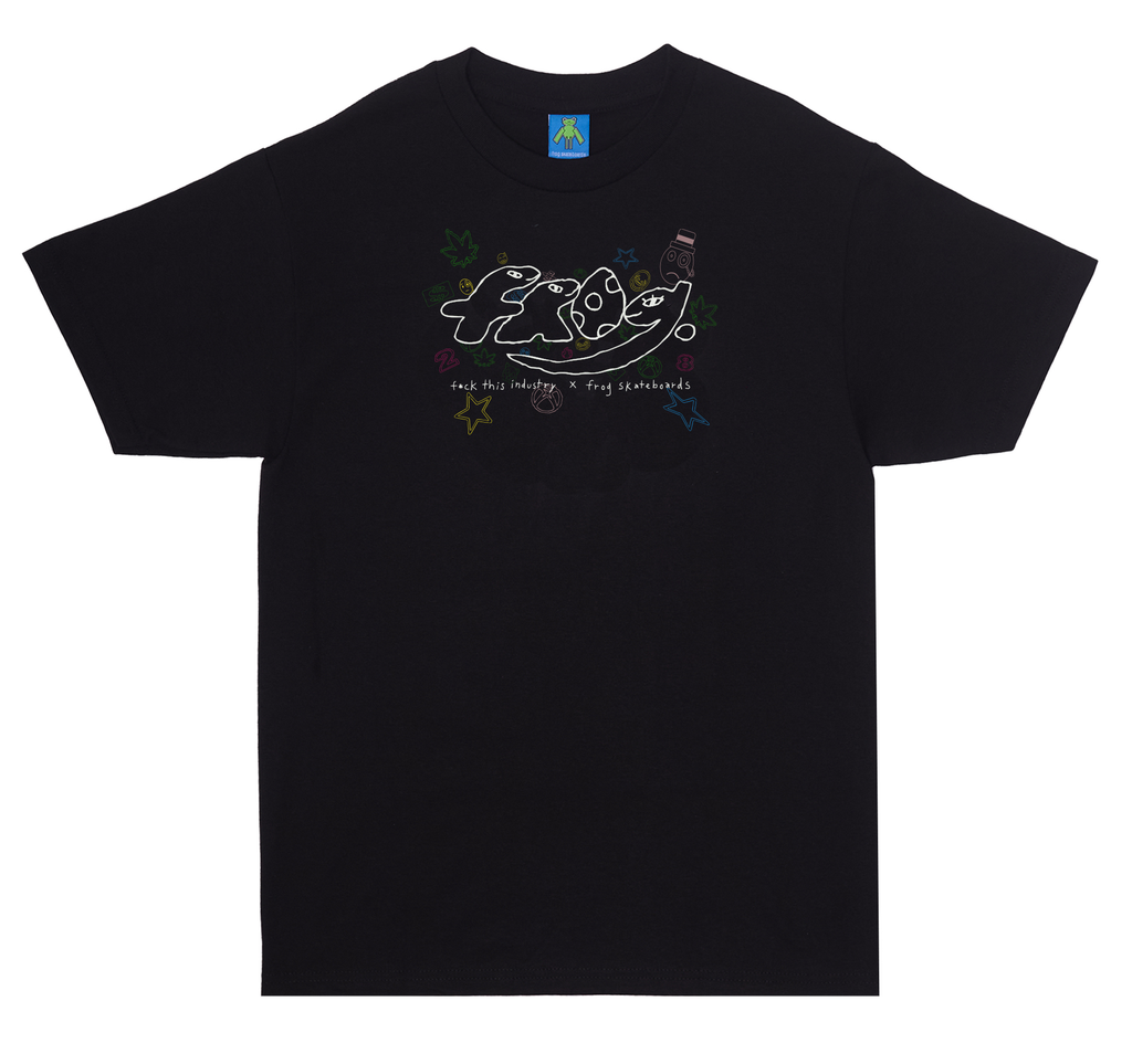 Fuck this Industry x Frog Dino Logo T-Shirt (Black) – frog skateboards