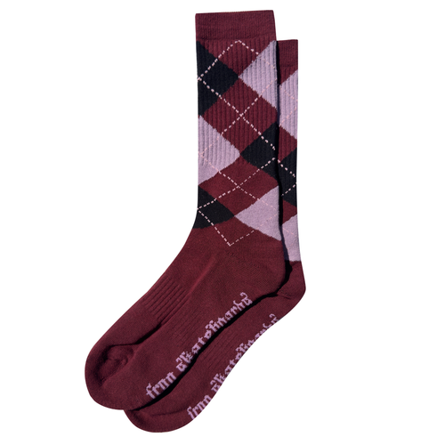 Argyle Socks (Maroon)