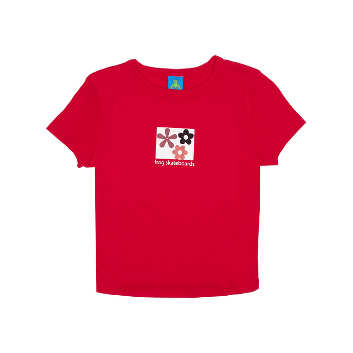 Flower Baby Cropped Tee (Red)