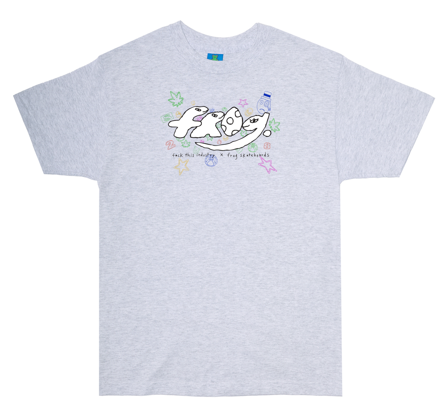 Fuck this Industry x Frog Dino Logo T-Shirt (Ash) – frog skateboards