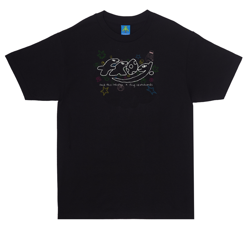Fuck this Industry x Frog Dino Logo T-Shirt (Black) – frog skateboards